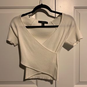 White v-neck bandage top from forever 21